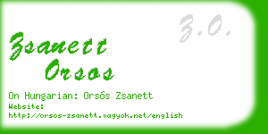 zsanett orsos business card