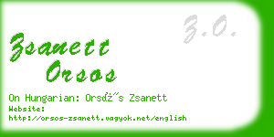 zsanett orsos business card